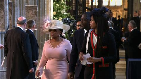 who escorted oprah at royal wedding  The British royals arrived at the St